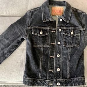 GUESS - Black Wash Denim Jacket - Size SMALL